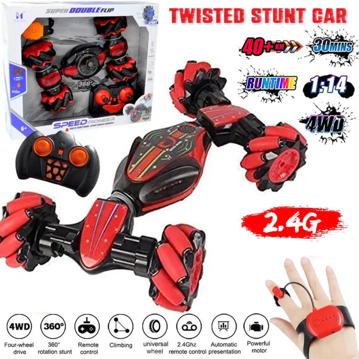 Hand Gesture Sensor Stunt Drift RC Car | RC 4WD Off Road Vehicle | Double Sided Rotating
