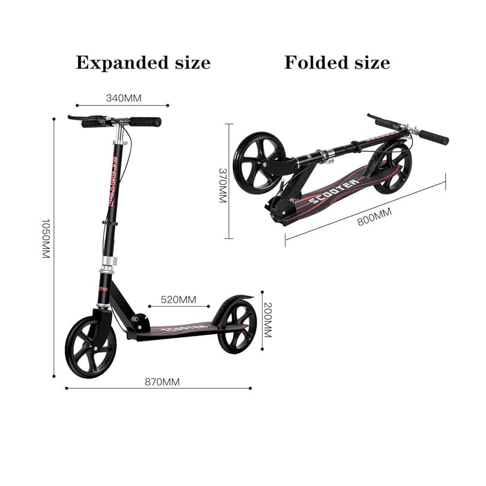 Big Wheels Kick Scooter for kids | Foldable Philco Scooty | Carry upto 80kg