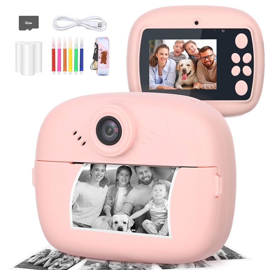 Kids Digital Mini Camera | Instantly Captures & Print | Rechargeable Print Camera