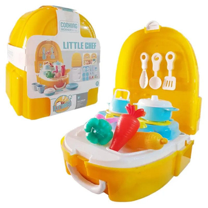 Kitchen Set Backpak for Kid | LittleChef Kitchen Cooking Toys | Kitchen Toys for Childrens