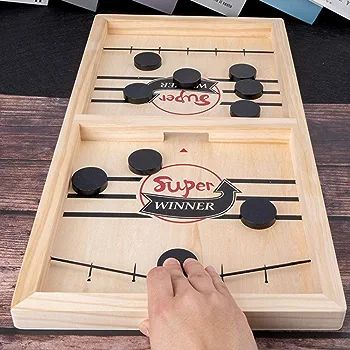 Sling Puck Board Wooden Game | Slingshot Game Toys for Kids & Adults