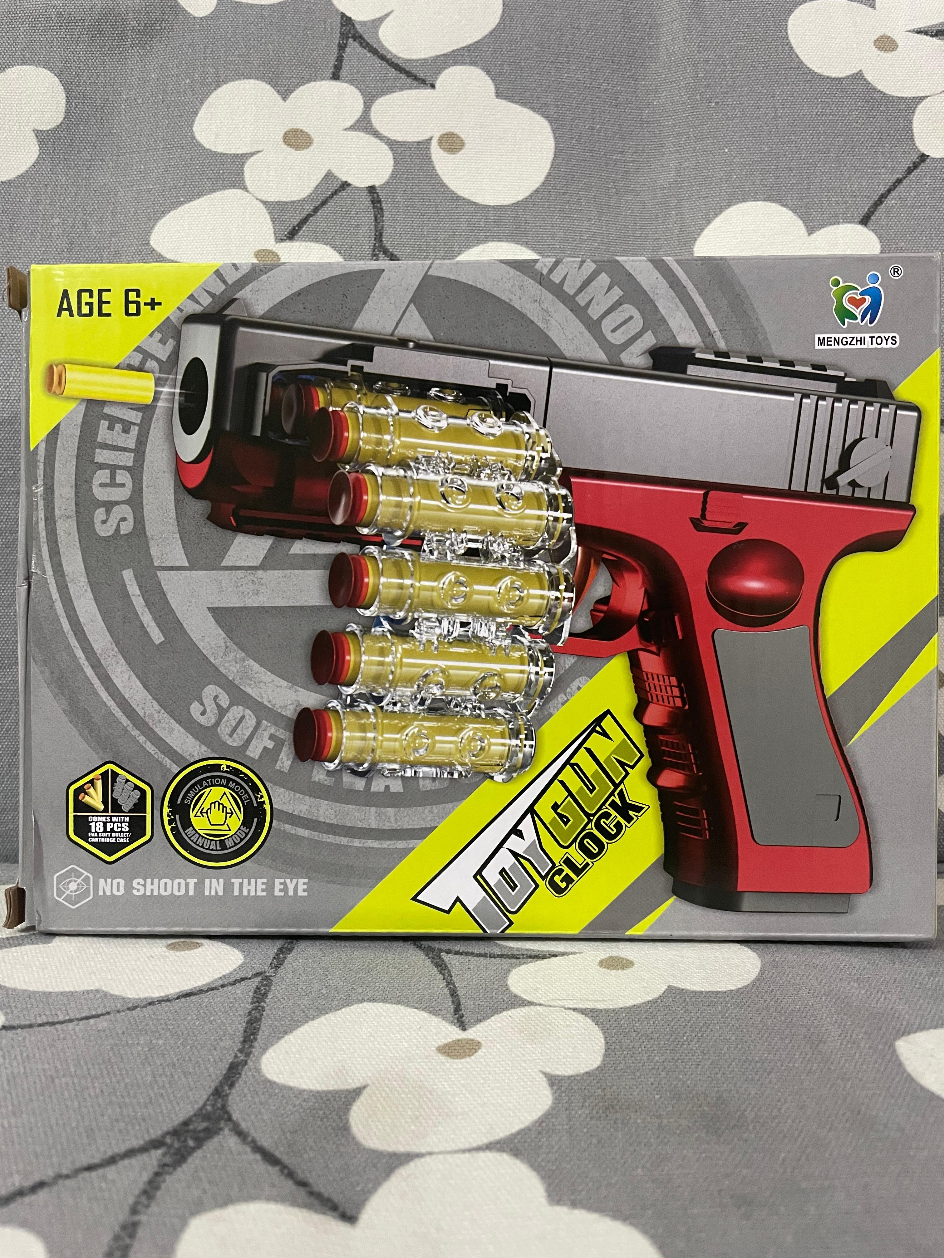 Glock Soft Bullet Toy Gun | Belt Fed Foam Dart Blaster Gun