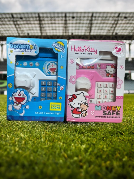 ATM Machine Saving Box | Money Bank Password Protected | Cartoon Safe Bank Toy