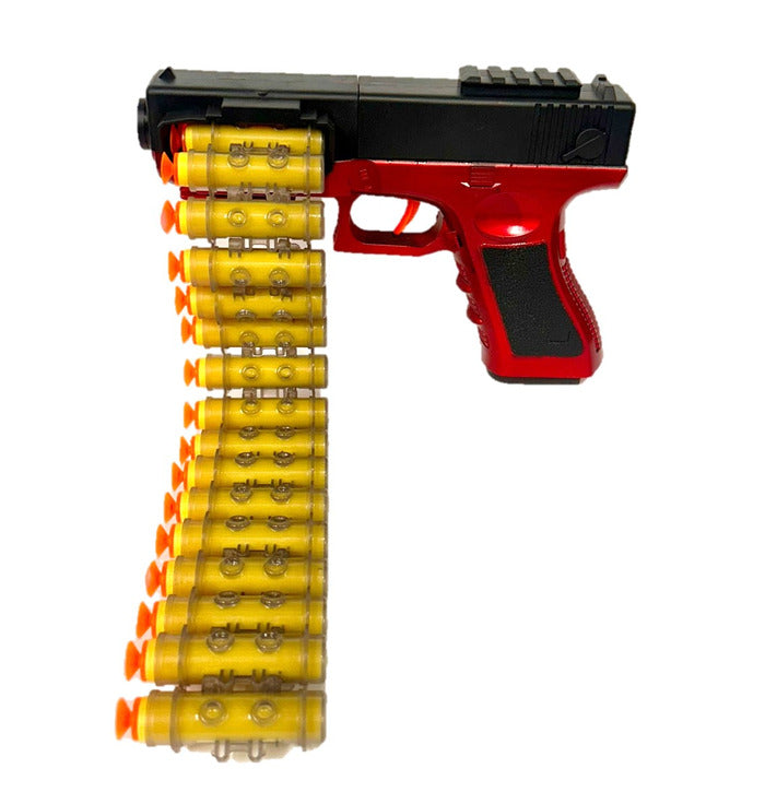 Glock Soft Bullet Toy Gun | Belt Fed Foam Dart Blaster Gun