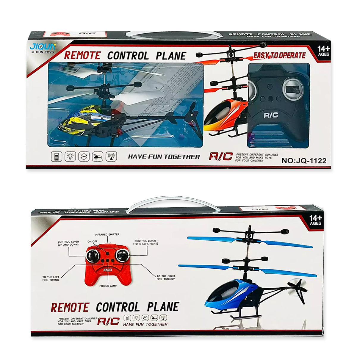 Rc Helicopter JQ-1122 |  Remote Control Flying Plane 2 channel | USB Rechargeable
