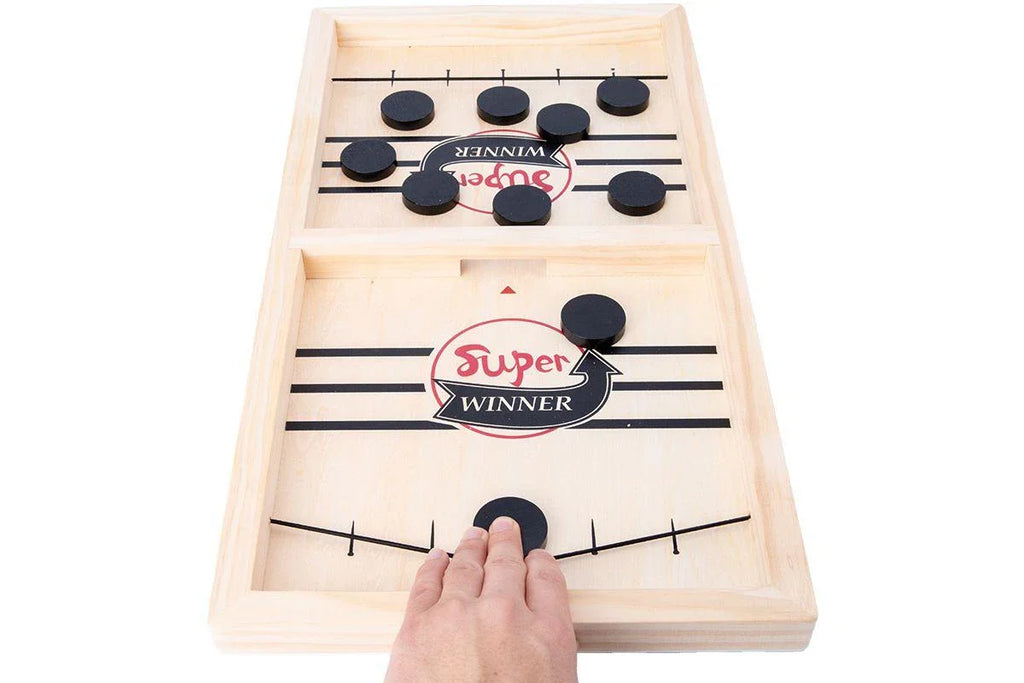 Sling Puck Board Wooden Game | Slingshot Game Toys for Kids & Adults