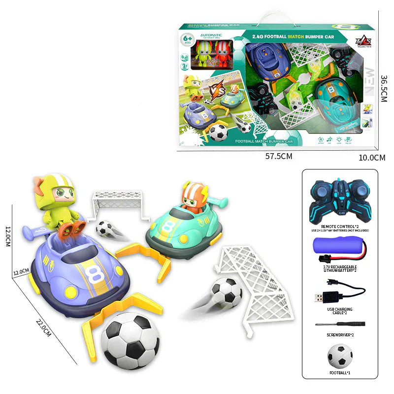 Football Match Bumper Cars 2.4G | 2 RC Bumper Dodging Cars | 2 Player Battle Game