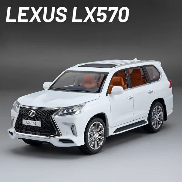 White | LEXUS LX570 1:22 Die-Cast | Luxury SUV Alloy LX570 Model