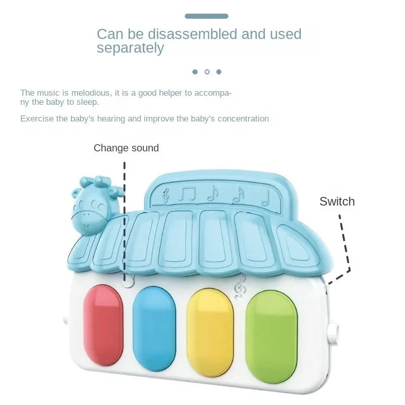 Children's Pedal Piano Mat | Baby Musical Play Gym Mat | 3in1 Gym Rack For Baby