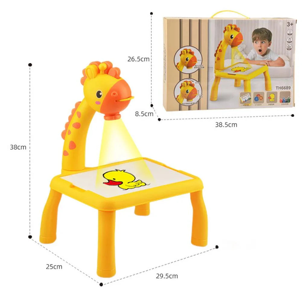 3 in 1 Drawing, Projector, Painting Table set | Erasable Writing and Drawing Board
