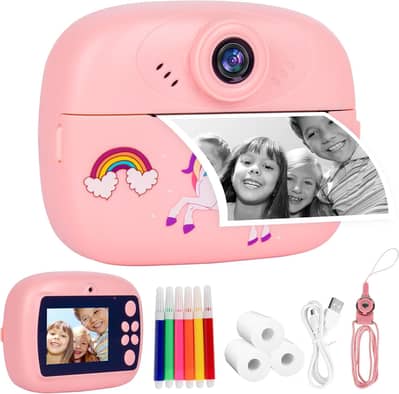 Kids Digital Mini Camera | Instantly Captures & Print | Rechargeable Print Camera