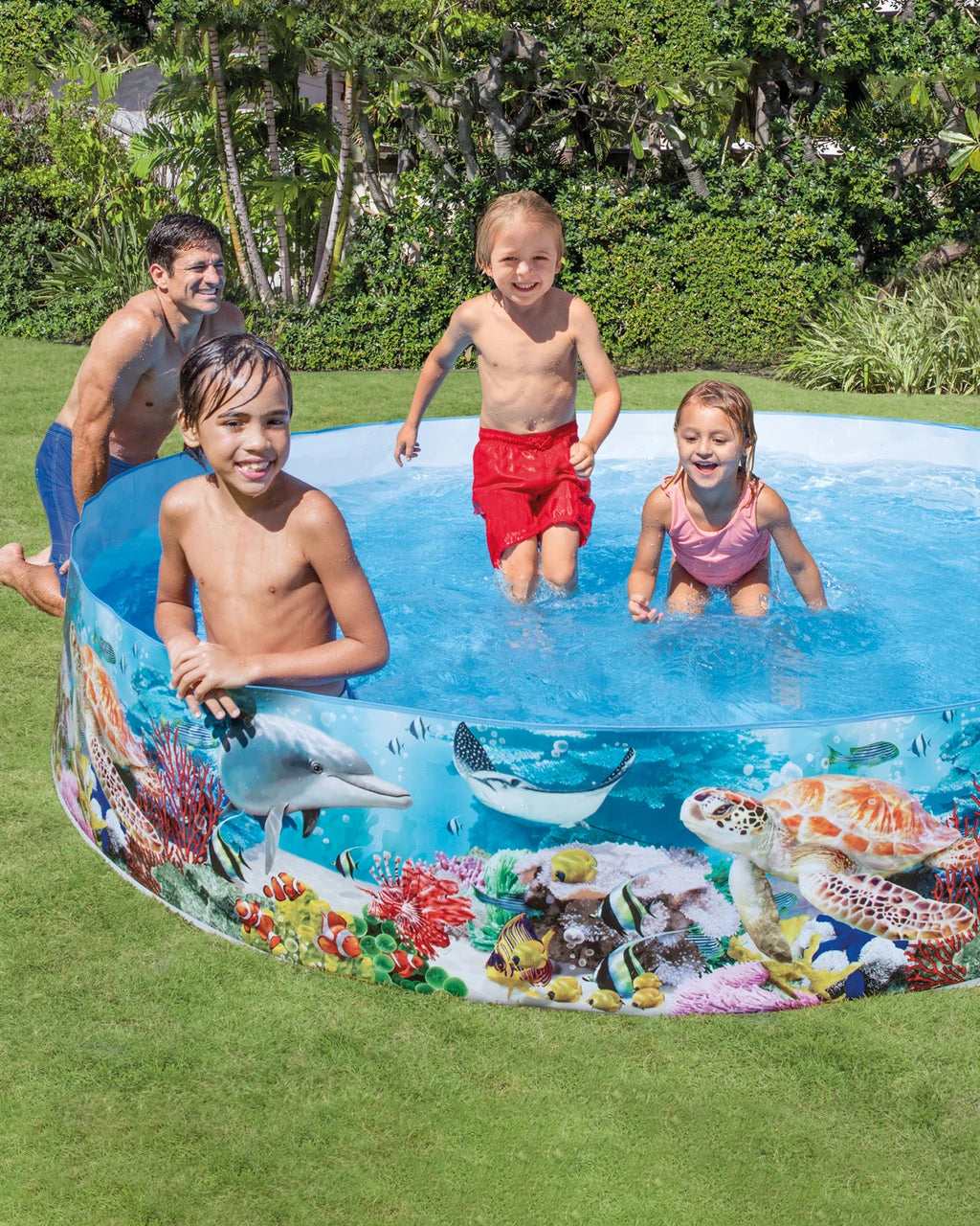 INTEX Swimming Pools Without Air | 4ft, 5ft, 6ft 8ft | Inflatable Fun play pool for Kids & Adults