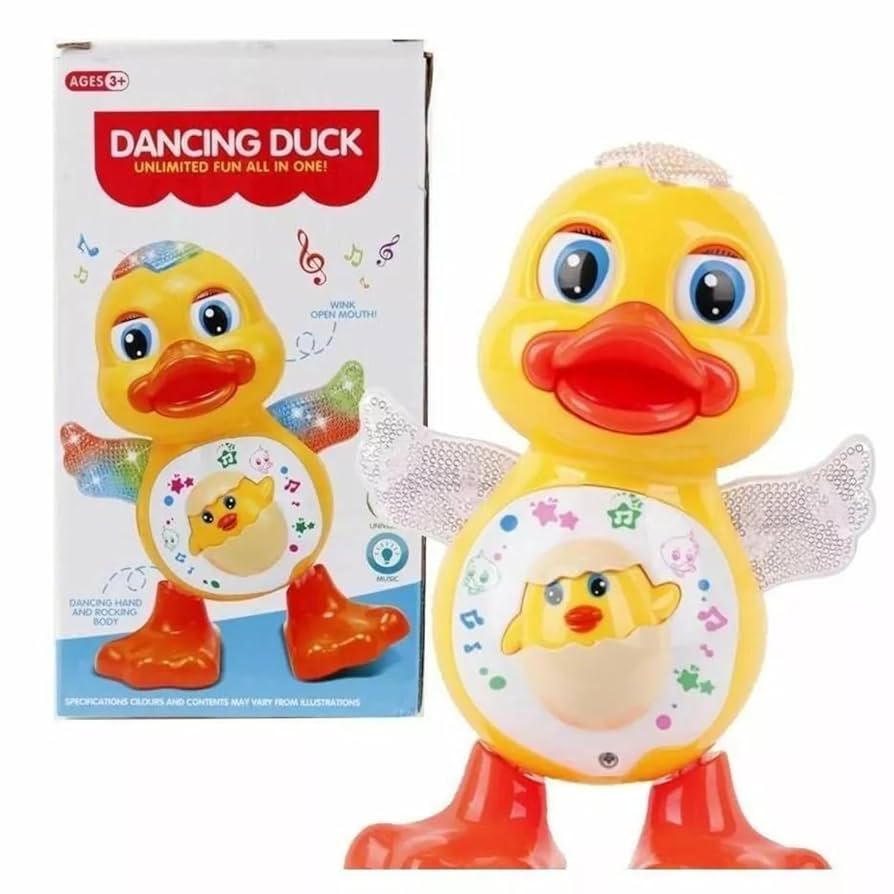 Cute Dancing Duck Musical Toy | Flashing Duck with Lights & Music for Kids