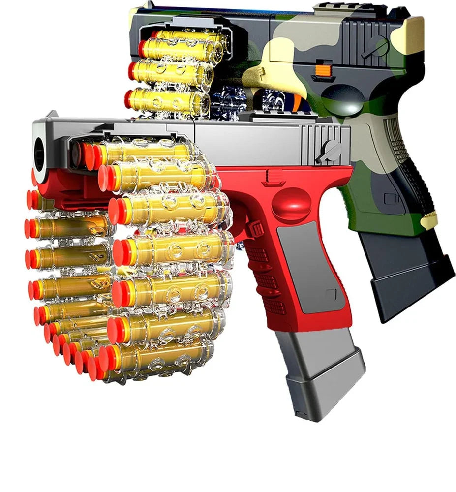 Glock Soft Bullet Toy Gun | Belt Fed Foam Dart Blaster Gun