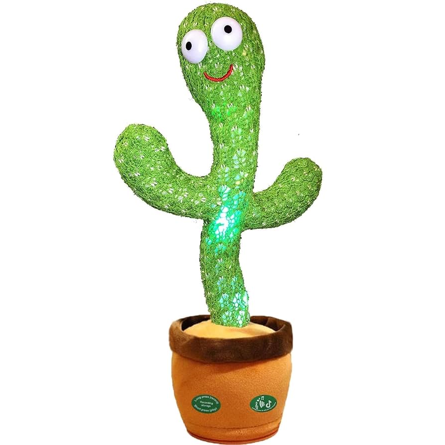 Dancing & Singing Cactus | Rechargeable Recording and Follow You Speak for Kids