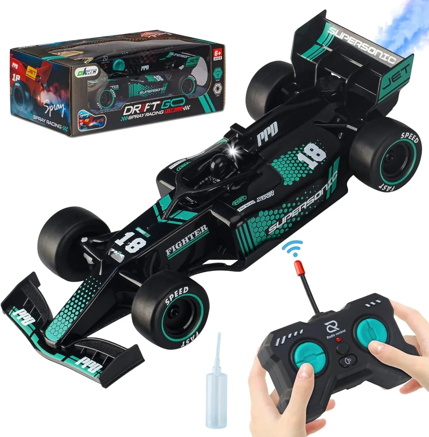 F1  Formula Drift Spray  Car | Mini High-Speed RC Racing Sports Car For Kids