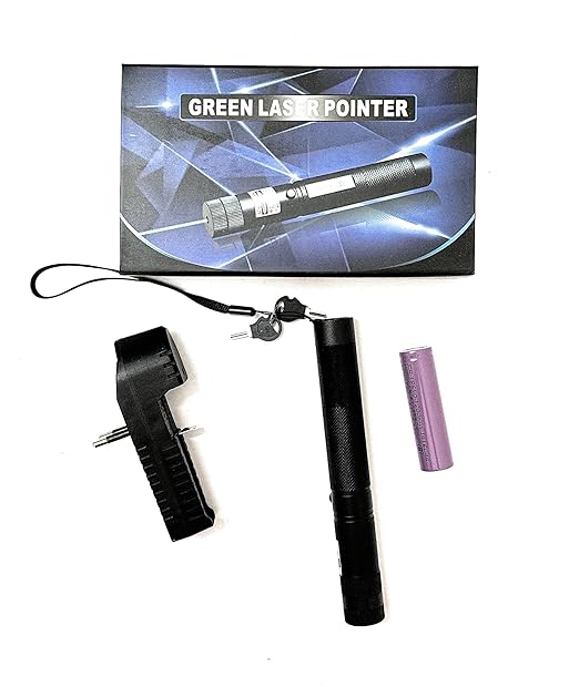 Rechargeable Green Laser Pointer Light | Key start with Multiple Functions