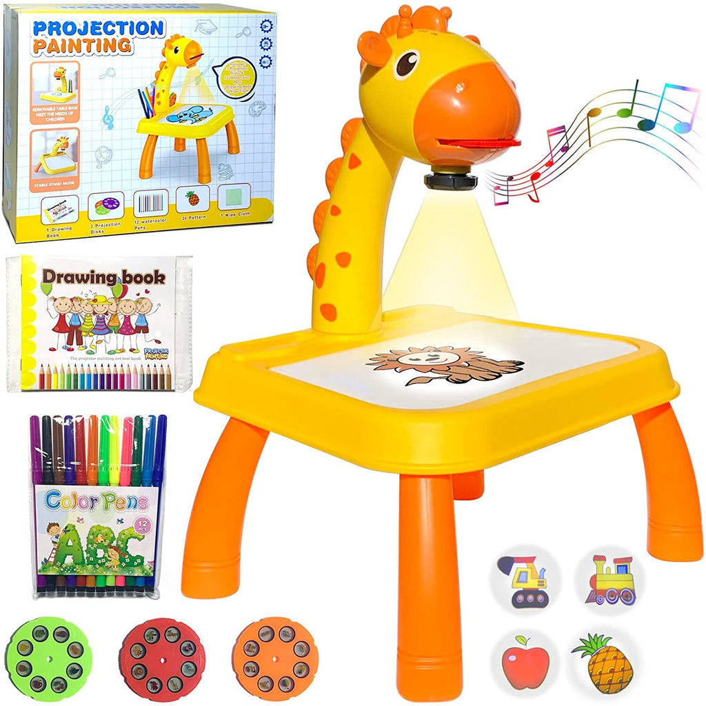 3 in 1 Drawing, Projector, Painting Table set | Erasable Writing and Drawing Board