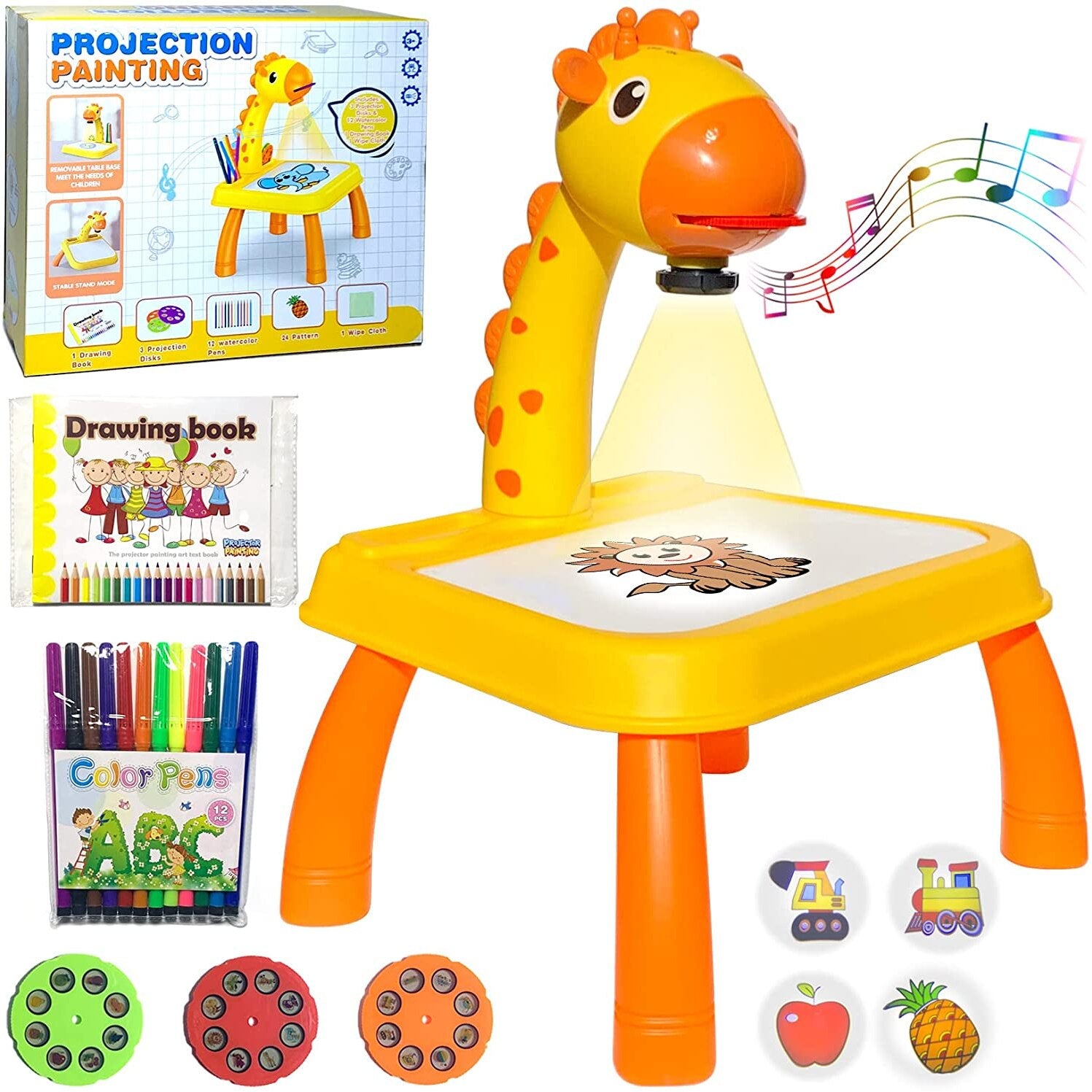 3 in 1 Drawing, Projector, Painting Table set | Erasable Writing and Drawing Board