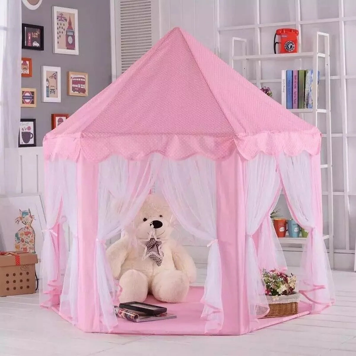 Princess Castle Play Tent House | Children’s Hexagon Fairy Princess Castle Play Tent House