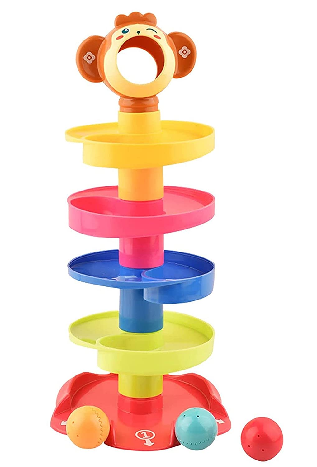 Rolling Ball Game | 5 Layers Swirling Ramp Roll Ball | Drop & Go Ball Stack and Toss Game