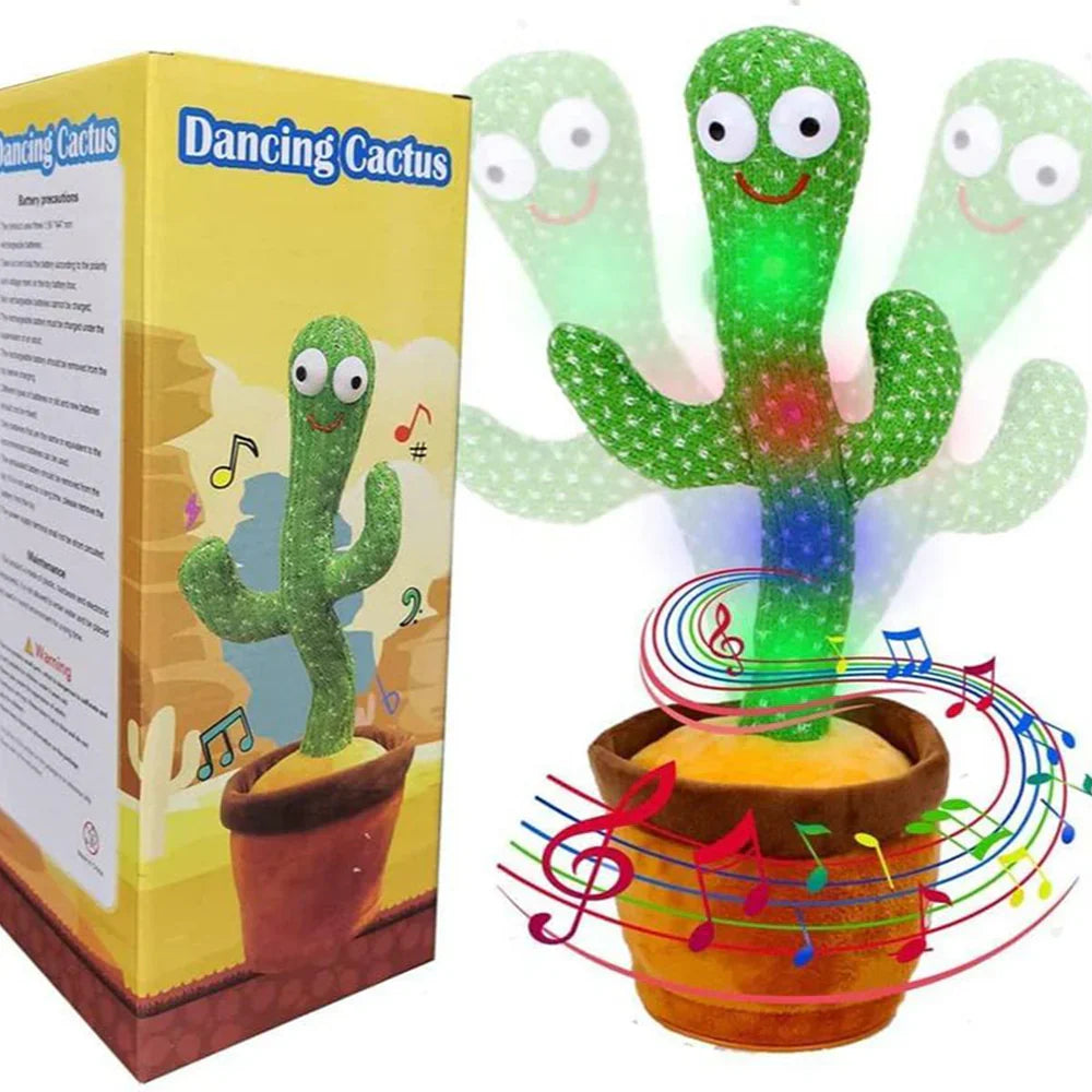Dancing & Singing Cactus | Rechargeable Recording and Follow You Speak for Kids
