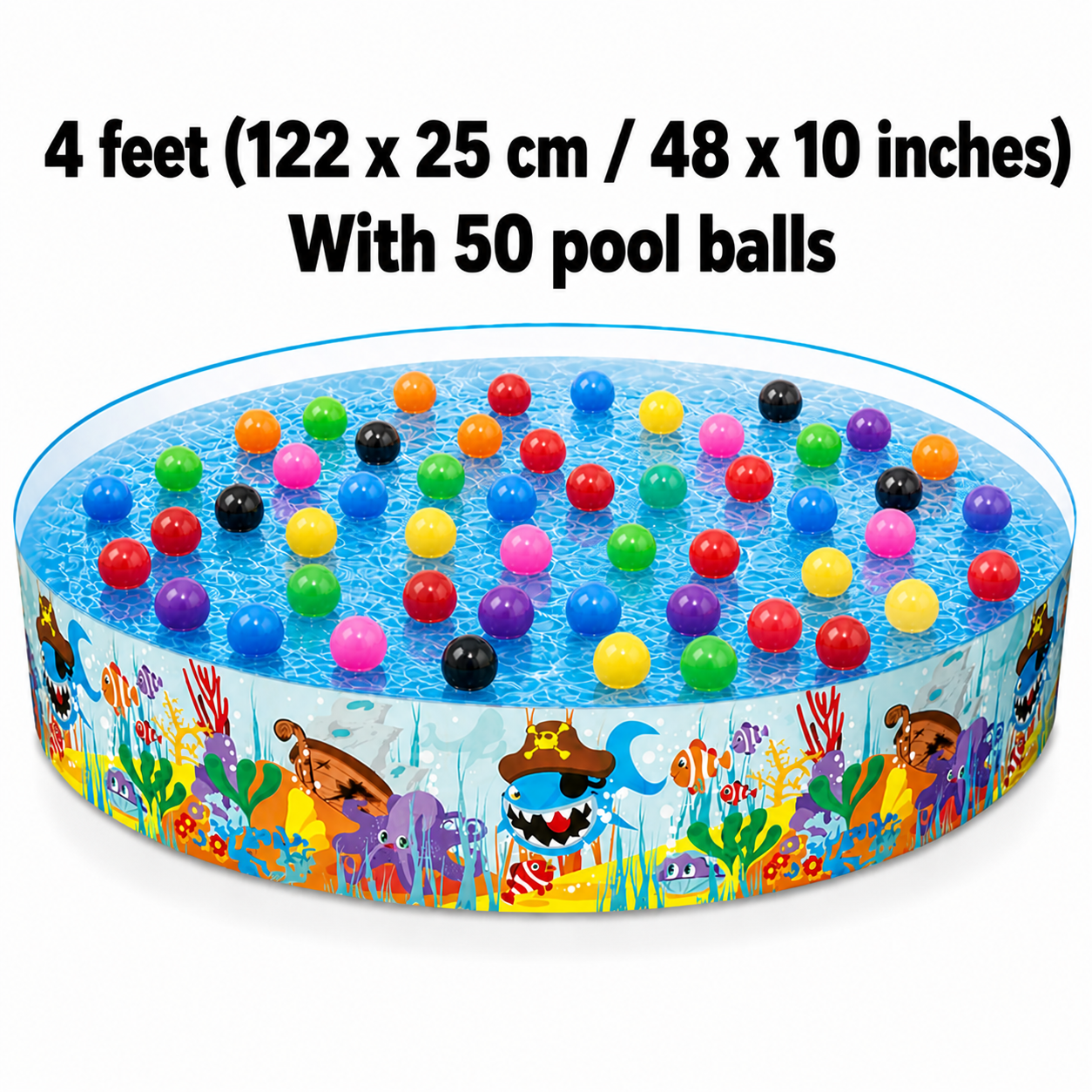 INTEX Swimming Pool | Non-Inflatable | Without Air for kids - SIZE (4FT - 5FT - 6FT - 8FT)