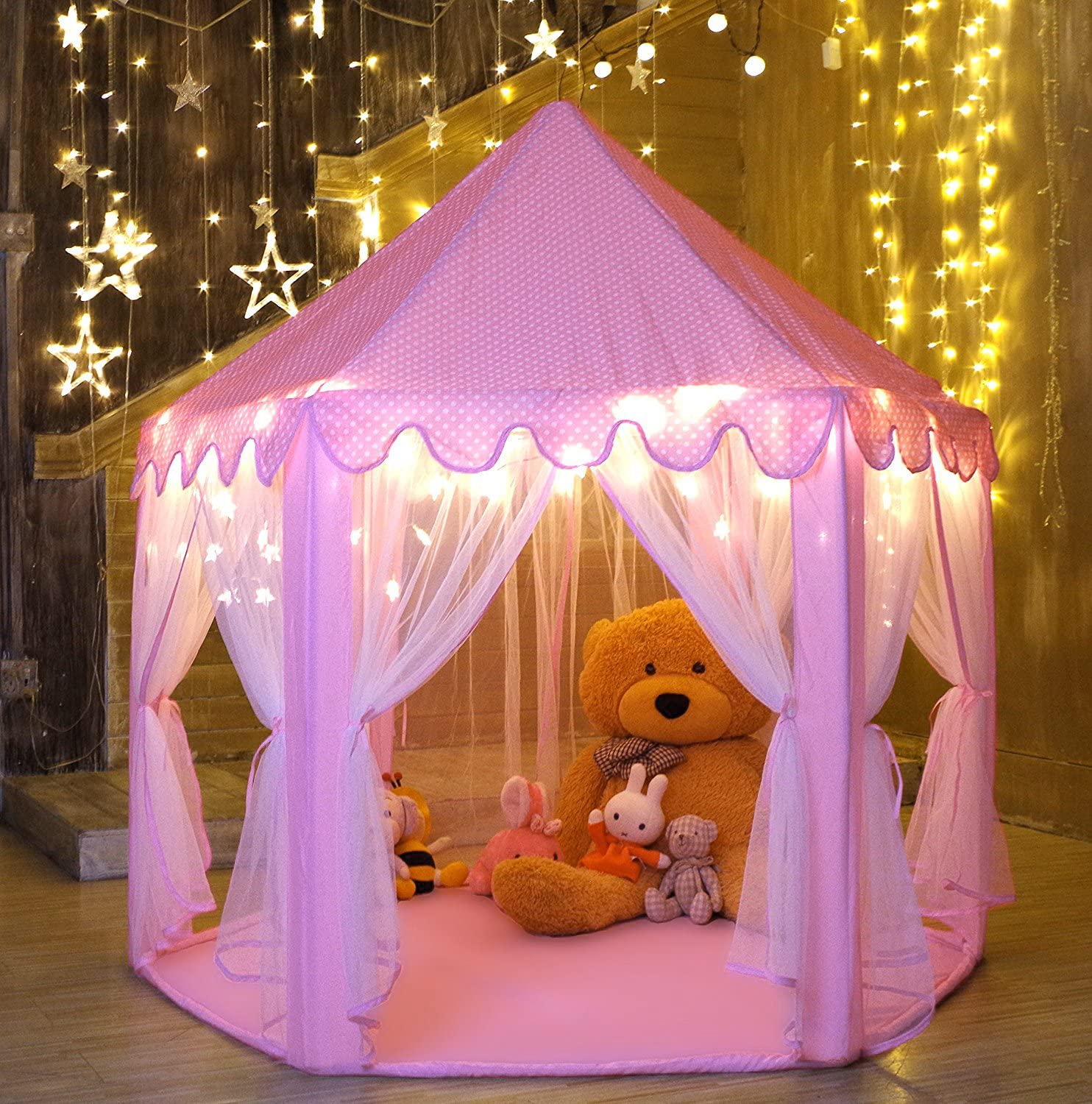 Princess Castle Play Tent House | Children’s Hexagon Fairy Princess Castle Play Tent House