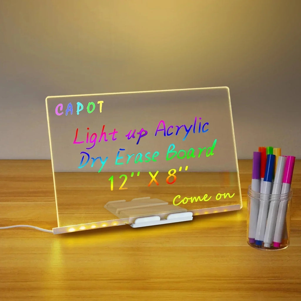 DIY LED Acrylic Board  | 3-D Magic Drawing Board | Reusable Light Up  Board for Kids
