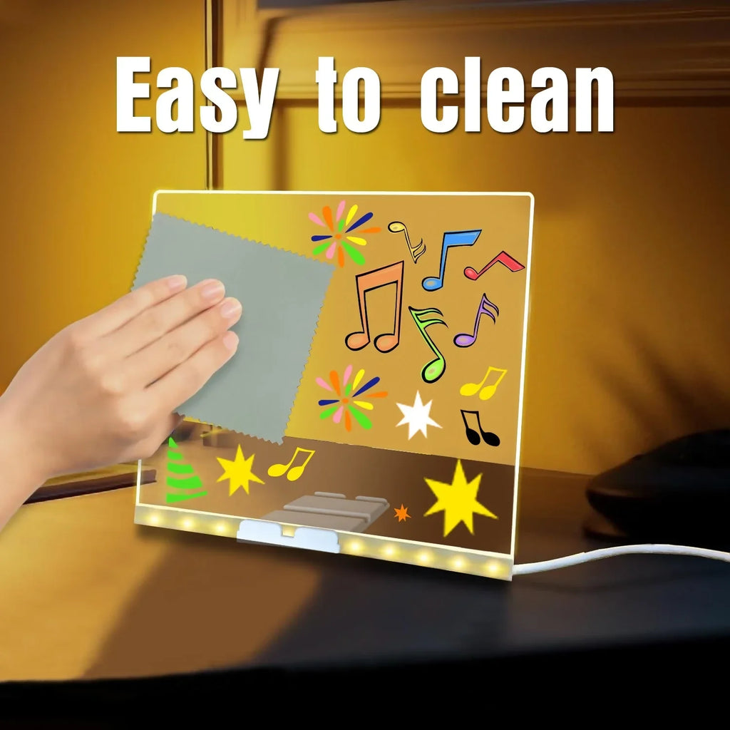 DIY LED Acrylic Board  | 3-D Magic Drawing Board | Reusable Light Up  Board for Kids