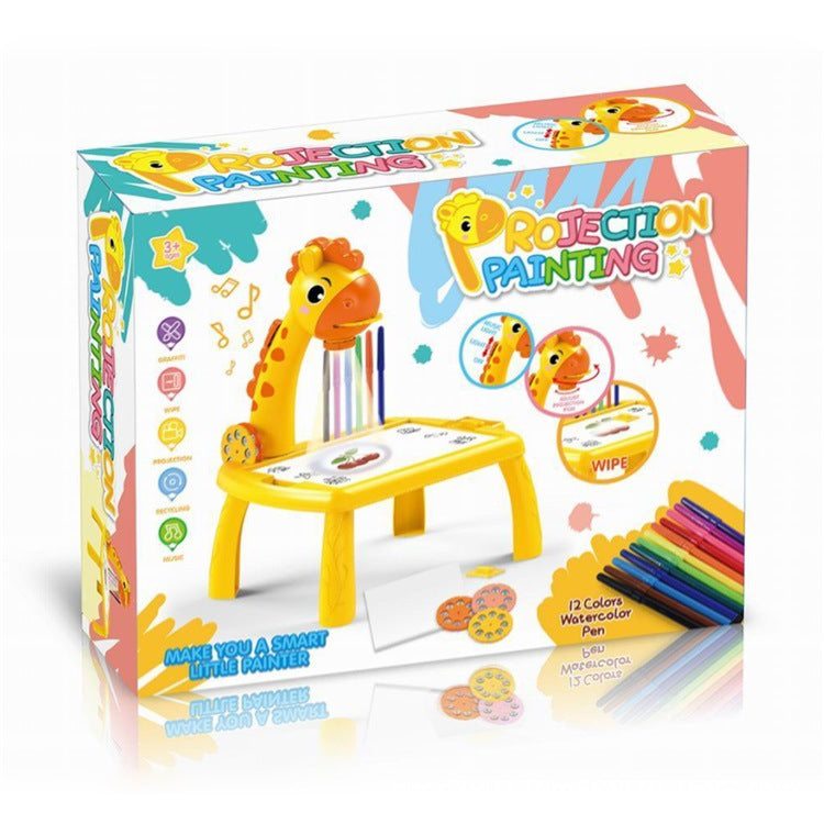 3 in 1 Drawing, Projector, Painting Table set | Erasable Writing and Drawing Board