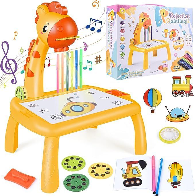 3 in 1 Drawing, Projector, Painting Table set | Erasable Writing and Drawing Board