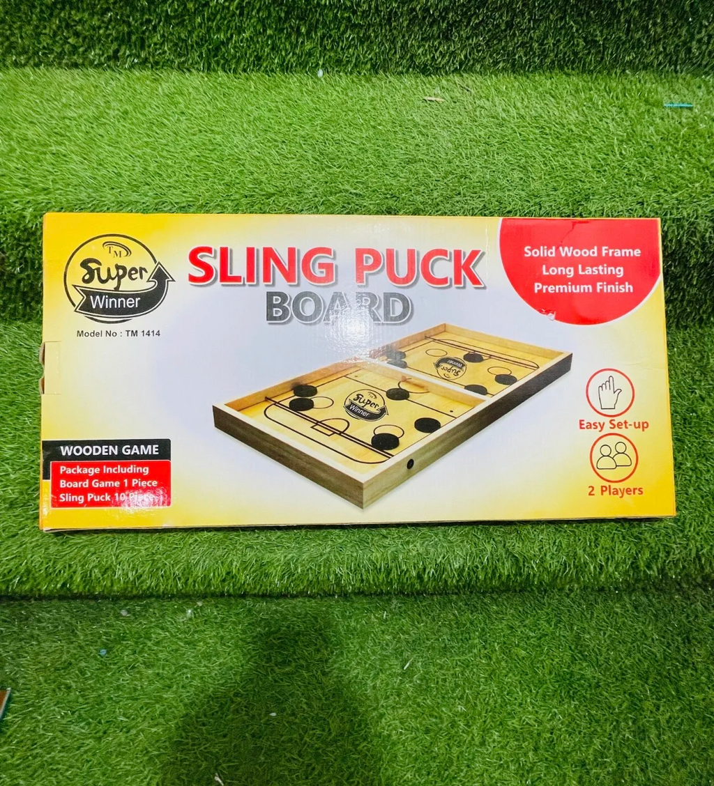 Sling Puck Board Wooden Game | Slingshot Game Toys for Kids & Adults