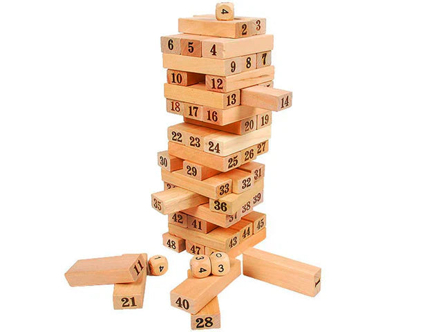 Jenga Game Wooden Blocks | Stacking Tower Board Game