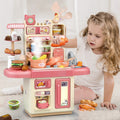 Realistic Mini Dream Kitchen with Light Spray | Food Table Cooking Kitchen Set