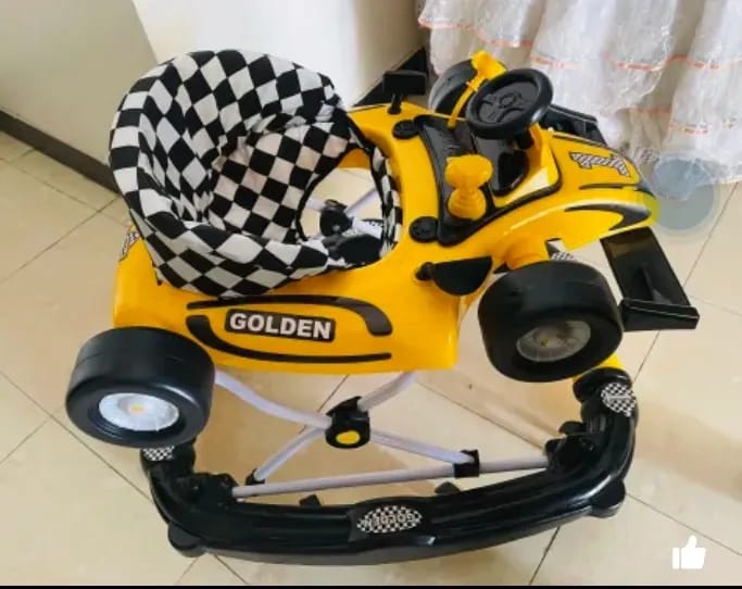 2 in 1: Formula 1 Car Rocker + Baby Walker | F1 Car shape Walker with Lights & Music