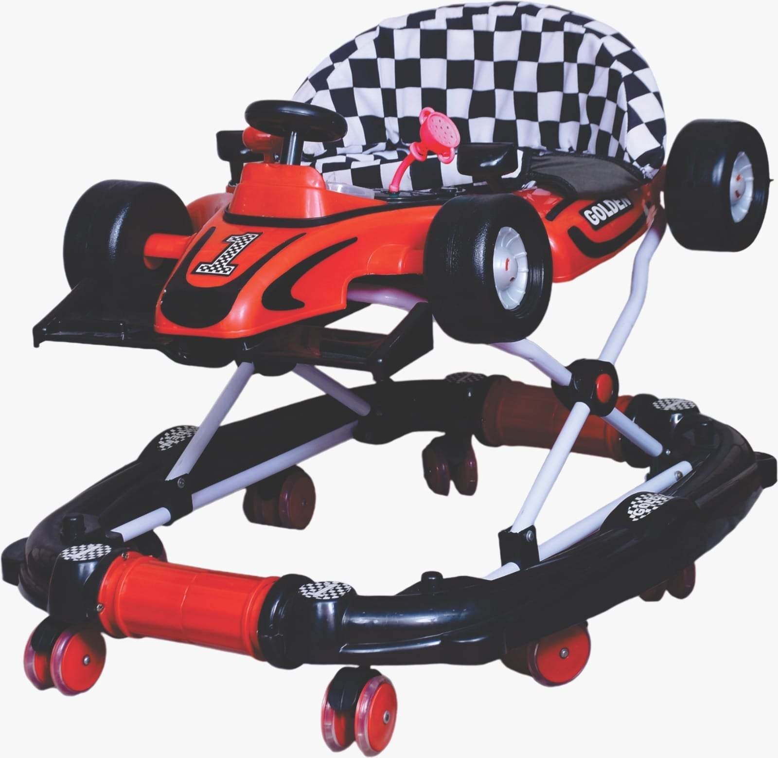 2 in 1: Formula 1 Car Rocker + Baby Walker | F1 Car shape Walker with Lights & Music