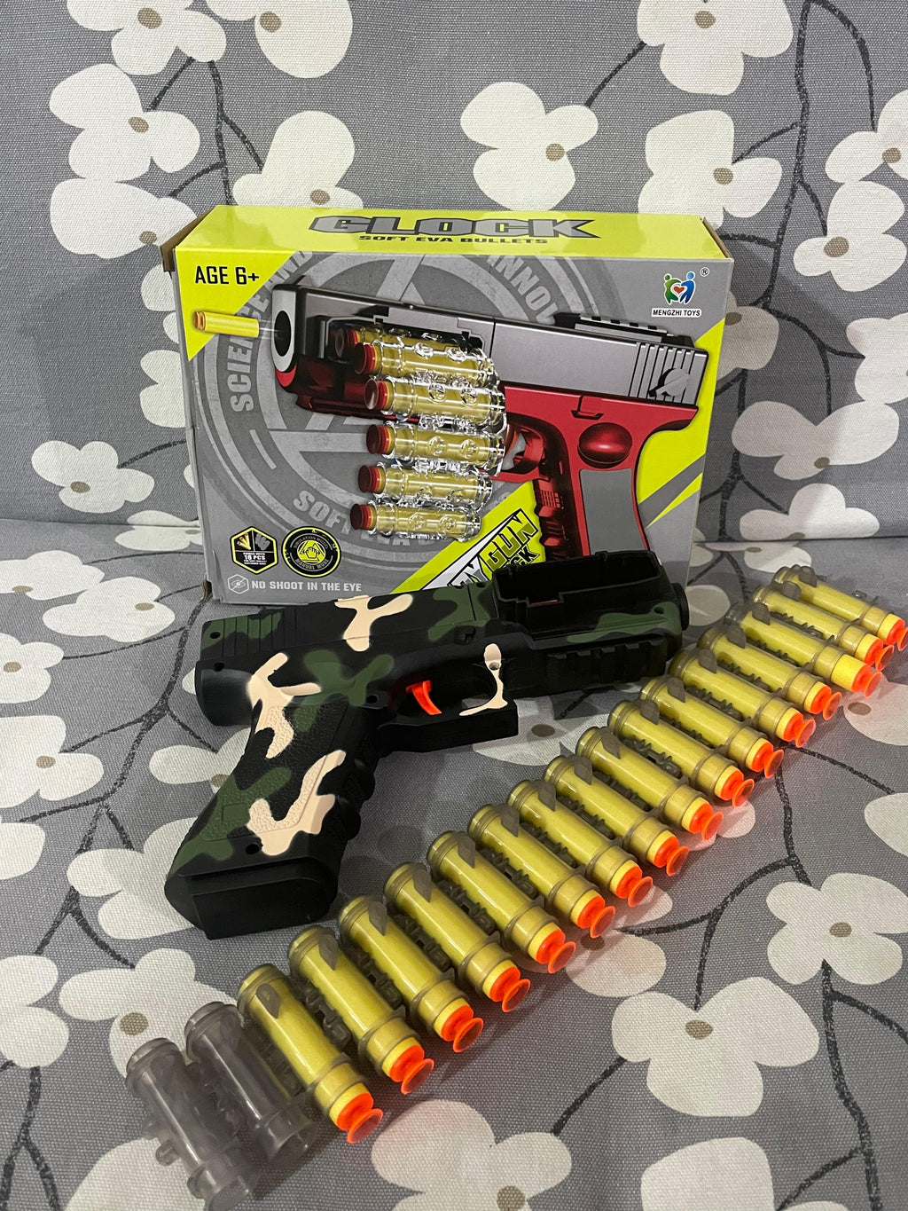 Glock Soft Bullet Toy Gun | Belt Fed Foam Dart Blaster Gun