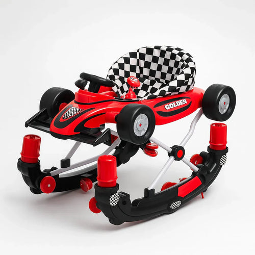 2 in 1: Formula 1 Car Rocker + Baby Walker | F1 Car shape Walker with Lights & Music