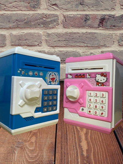 ATM Machine Saving Box | Money Bank Password Protected | Cartoon Safe Bank Toy