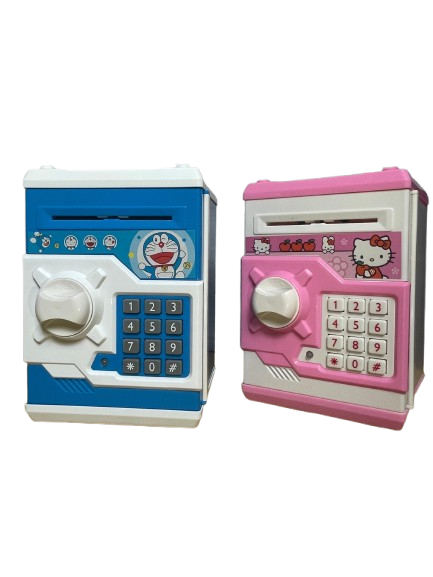 ATM Machine Saving Box | Money Bank Password Protected | Cartoon Safe Bank Toy