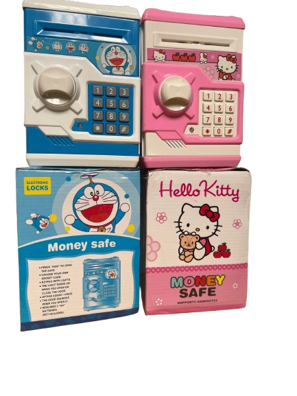 ATM Machine Saving Box | Money Bank Password Protected | Cartoon Safe Bank Toy