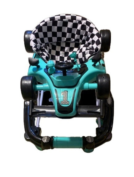 2 in 1: Formula 1 Car Rocker + Baby Walker | F1 Car shape Walker with Lights & Music