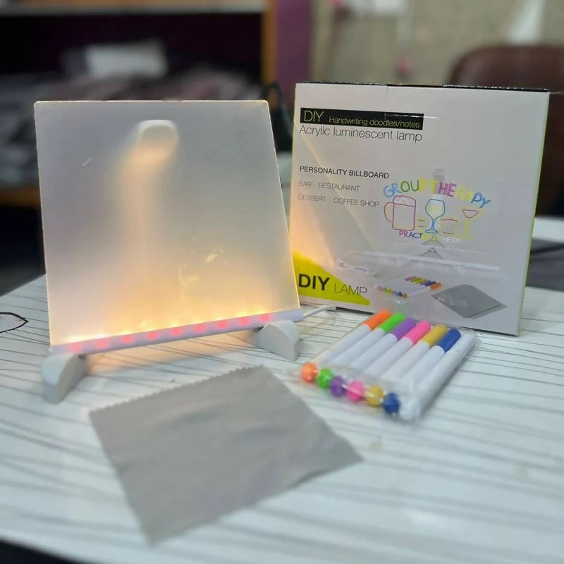 DIY LED Acrylic Board  | 3-D Magic Drawing Board | Reusable Light Up  Board for Kids
