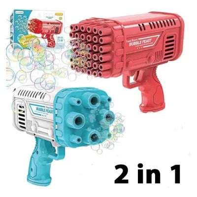 Electric Bazooka Bubble Gun- 36 Holes