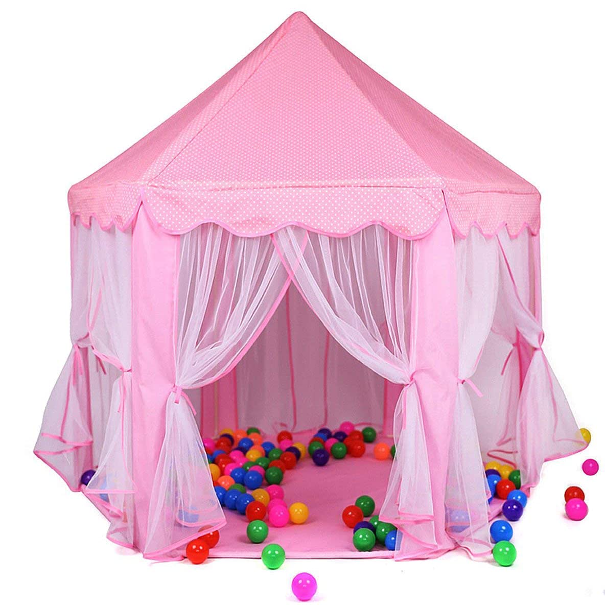 Princess Castle Play Tent House | Children’s Hexagon Fairy Princess Castle Play Tent House