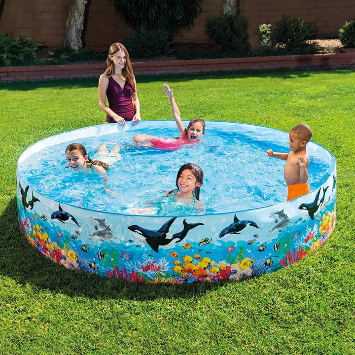 INTEX Swimming Pools Without Air | 4ft, 5ft, 6ft 8ft | Inflatable Fun play pool for Kids & Adults