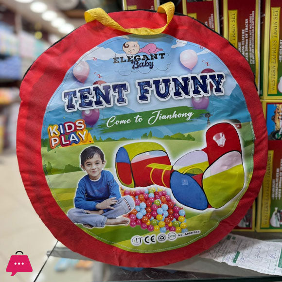 3in1 Kids Tunnel Tent House | Indoor Kids Foldable Playhouse With Tunnel