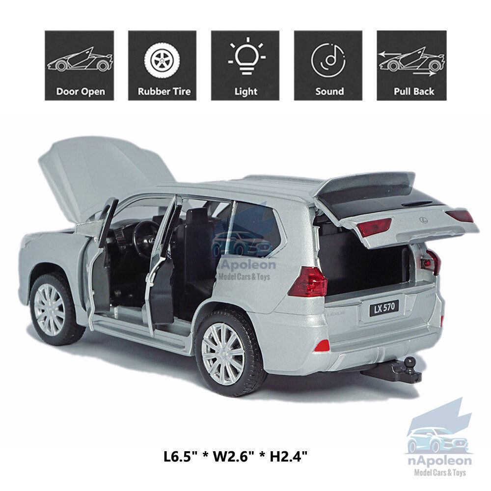 Silver | LEXUS LX570 1:22 Die-Cast | Luxury SUV Alloy LX570 Model