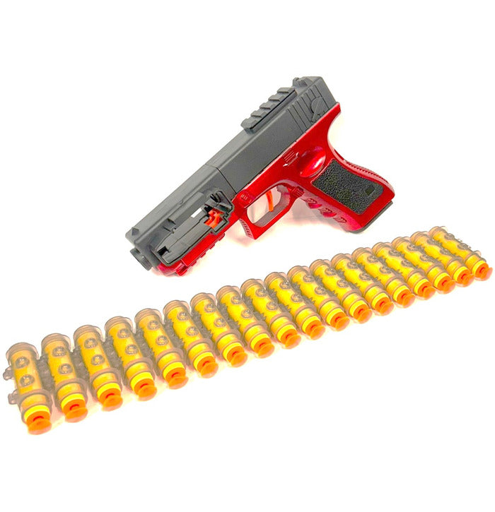 Glock Soft Bullet Toy Gun | Belt Fed Foam Dart Blaster Gun